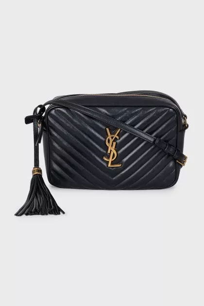 Lou Camera Black Leather Bag