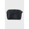 Lou Camera Black Leather Bag