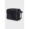 Lou Camera Black Leather Bag