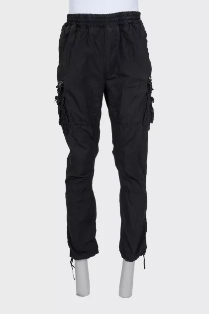 Men's black cargo pants