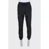 Men's black tapered fit sweatpants