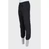 Men's black tapered fit sweatpants