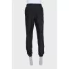 Men's black tapered fit sweatpants