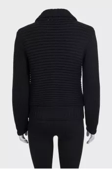 Wool cardigan decorated with sequins