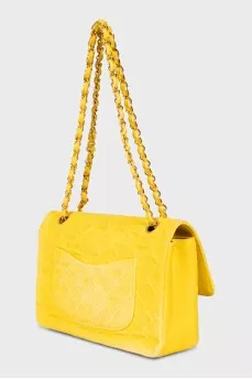 Double Flap yellow textile bag