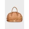 Fiamma brown leather bag