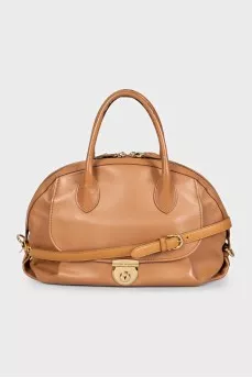 Fiamma brown leather bag