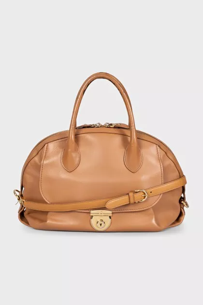 Fiamma brown leather bag