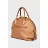 Fiamma brown leather bag