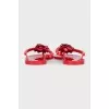 Red flip-flops with decor