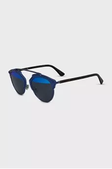 Blue sunglasses with narrow frames
