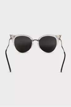 Silver sunglasses decorated with crystals