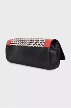 Two-tone leather clutch