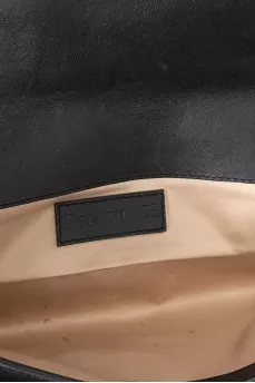 Two-tone leather clutch