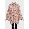 Oversized raincoat in print