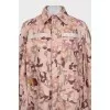 Oversized raincoat in print