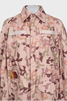 Oversized raincoat in print