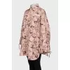 Oversized raincoat in print