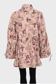 Oversized raincoat in print