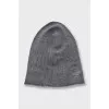 Men's gray wool hat
