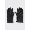 Men's black gloves with logo
