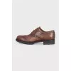 Men's brown leather lace-up brogues