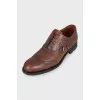 Men's brown leather lace-up brogues