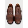 Men's brown leather lace-up brogues