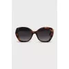 Printed square frame sunglasses