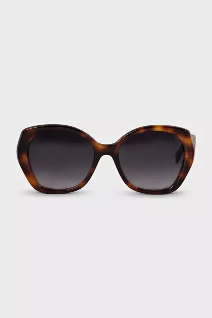 Printed square frame sunglasses