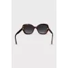Printed square frame sunglasses