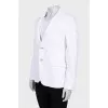 White single-breasted button-down jacket