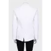 White single-breasted button-down jacket