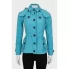 Fitted windbreaker with buttons