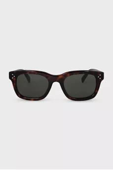 Rectangular sunglasses with printed frames