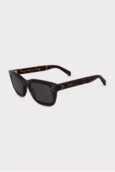 Rectangular sunglasses with printed frames