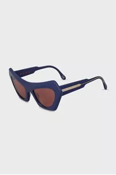 Sunglasses with blue shaped frames