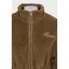 Brown fitted bomber jacket