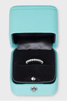 Platinum ring with diamonds