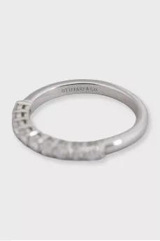 Platinum ring with diamonds