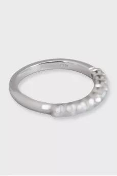 Platinum ring with diamonds