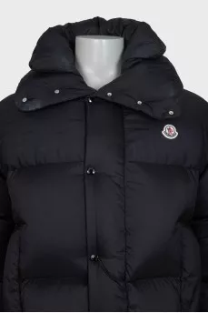 Men's voluminous black down jacket