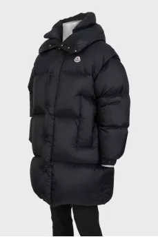 Men's voluminous black down jacket