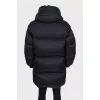 Men's voluminous black down jacket