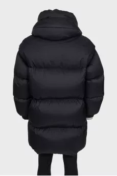 Men's voluminous black down jacket