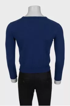 Men's blue wool pullover