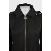 Demi-season straight-cut jacket with a zipper