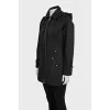 Demi-season straight-cut jacket with a zipper