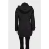 Demi-season straight-cut jacket with a zipper