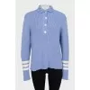 Blue pullover with buttons